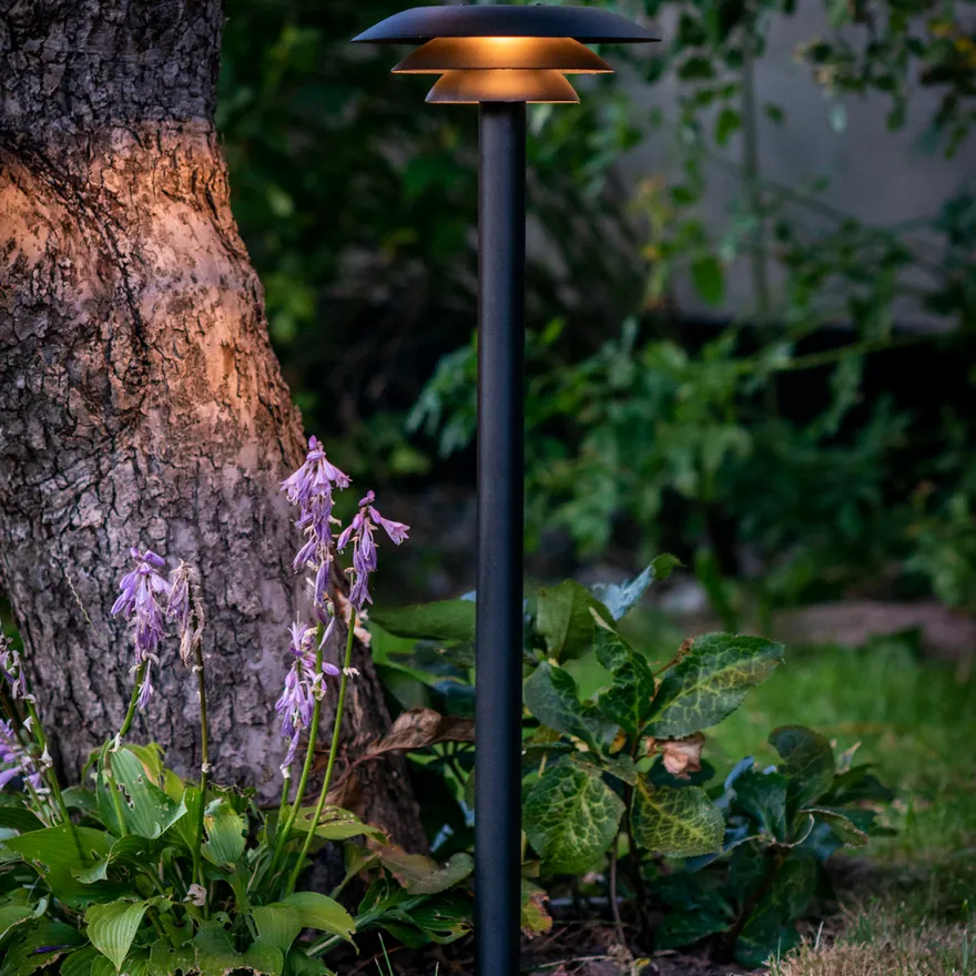 DL25 utendørs stolpe 90 cm IP44 - Svart