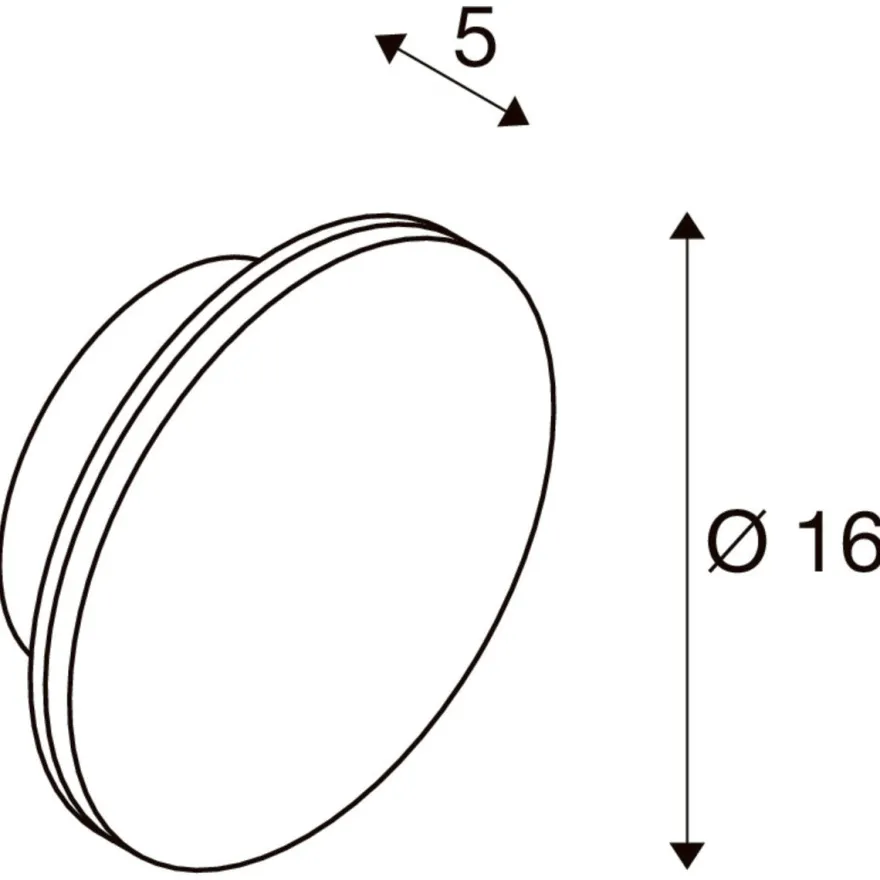 D-ring 16 cm vegglampe utendørs 7,5W 2700/3000 kelvin IP65 - dimbar