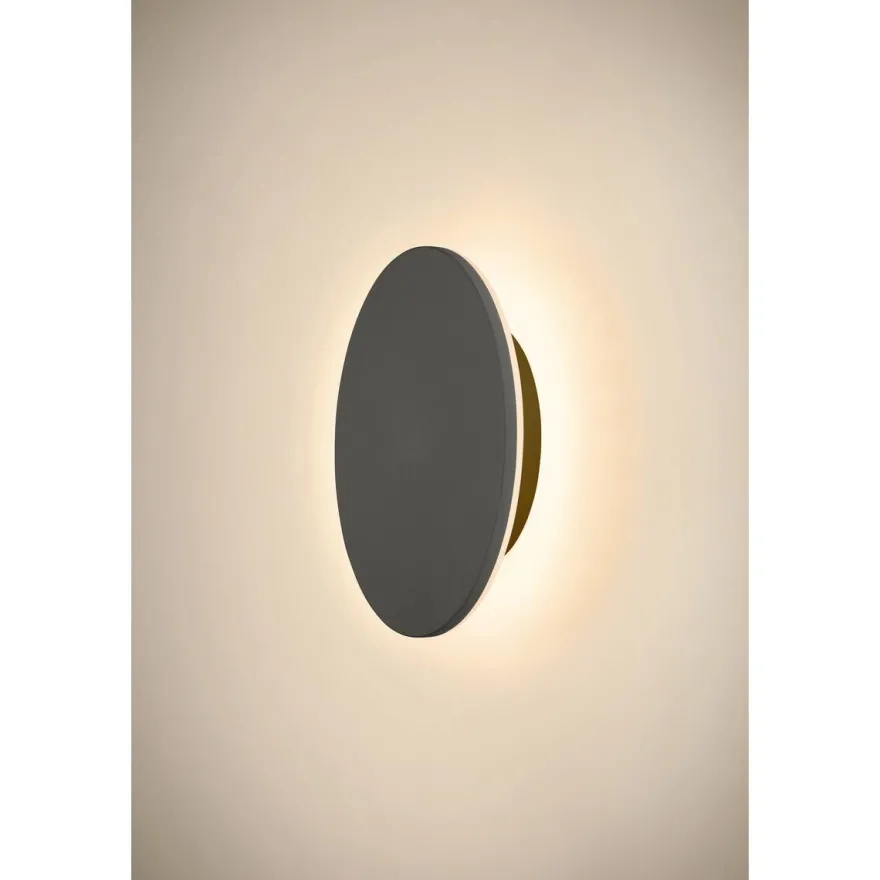 D-ring 25 cm vegglampe utendørs 15W 2700/3000 kelvin IP65 - dimbar