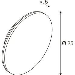D-ring 25 cm vegglampe utendørs 15W 2700/3000 kelvin IP65 - dimbar