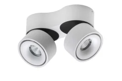 Easy W2100 Double takspot 2x10W 2700K Dimbar Hull for ledning - Hvit