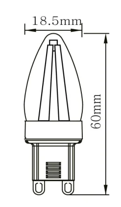 Ecolux Filament G9 3 watt 2700 Kelvin - Dimbar