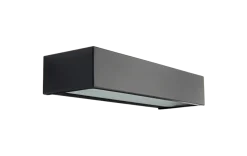 Edge direct vegglampe ned 7W 2700 Kelvin dimbar IP65 - Svart