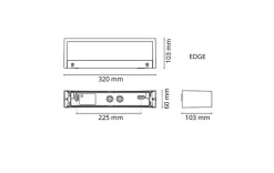 Edge vegglampe opp/ned 10W 2700 Kelvin dimbar IP65