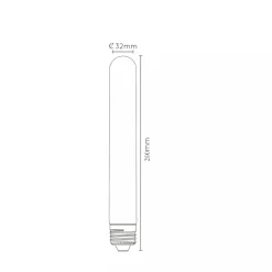 E27 Filament lyspære T32 20 cm 2200 Kelvin 5W Dimbar