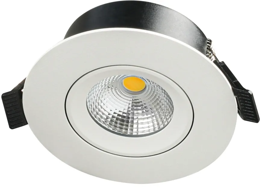 E95 lavtbyggende downlight 2700 Kelvin IsoSafe RA90 7W IP54 - Dimbar
