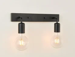 Eliott dobbel vegglampe IP21 - Svart