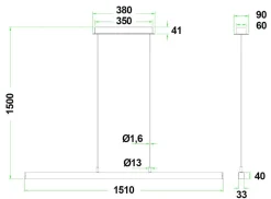 Era 1500 takpendel 27W LED 2700 Kelvin RA90 dimbar