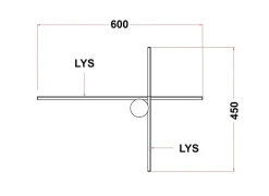 Eros Novata 600 10W 2700 Kelvin IP44 - Høyre modell