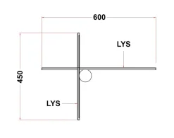 Eros Novata 600 10W 2700 Kelvin IP44 - Venstre modell