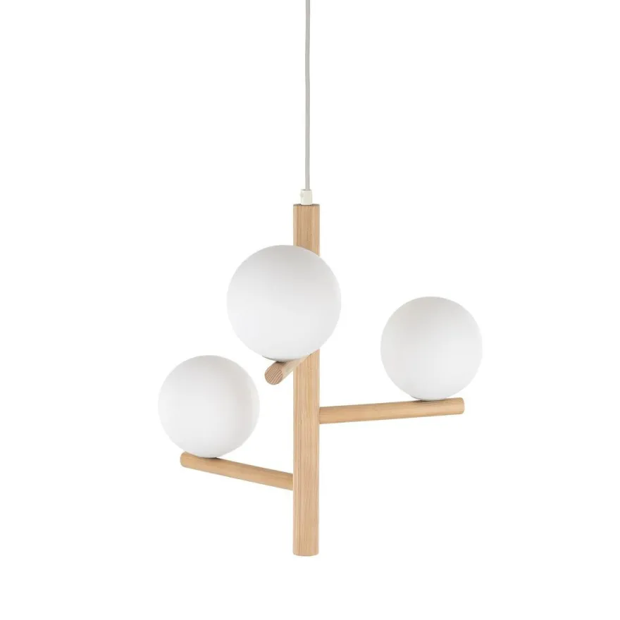 Estera wood takpendel 3-lys