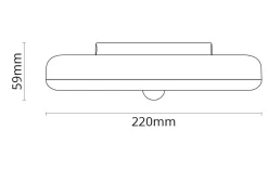 Etne taklampe 22 cm 11W 3000K PIR Sensor - Hvit