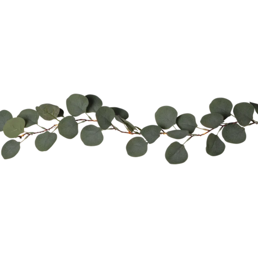 Eukalyptus dekorslynge med lys