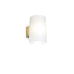 Evoke vegglampe large E14 - Børstet messing/Opal
