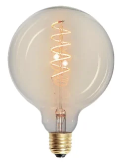 Filament E27 spiral globe 125 mm klar - 4W - Dimbar