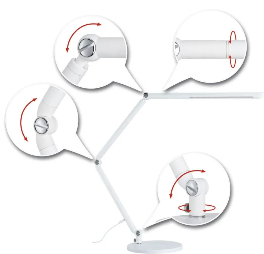 Flexbar skrivebordslampe 9,5W 3000 Kelvin - 3-step dim