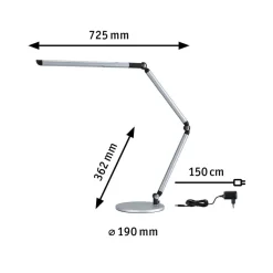 Flexbar skrivebordslampe 9,5W 3000-6500 Kelvin - 3-step dim