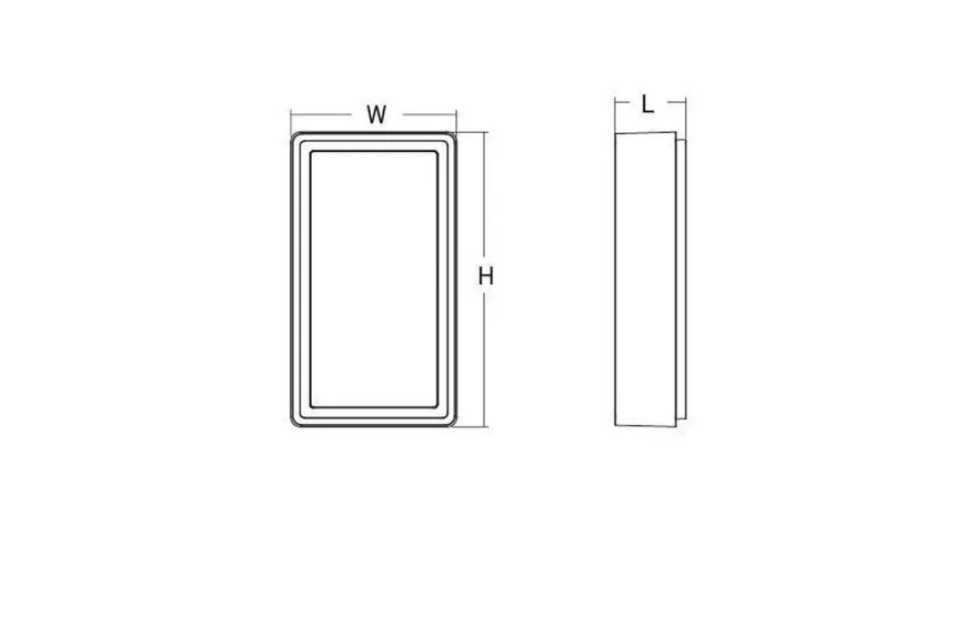 Frame vegg/taklampe 8W LED m/sensor