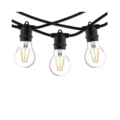 Garden Garland utendørs lysslynge 9 meter 15 lys IP65 ekstra slynge - Svart