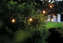 Garden Garland utendørs lysslynge 9 meter 15 lys IP65 ekstra slynge - Svart