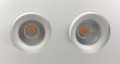 Georgia 360 lavtbyggende downlight dobbel 2x7W 2700K RA97 Dimbar IP44 - Hvit
