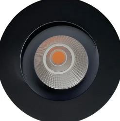 Georgia 360 lavtbyggende downlight 7W 2700K RA97 Dimbar IP44 - Svart