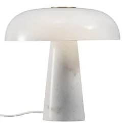 Glossy bordlampe Marmor - Opalhvit