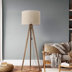 Grand gulvlampe - Valnøtt