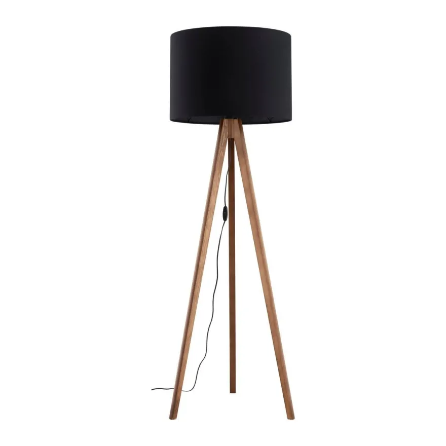 Grand gulvlampe - Valnøtt