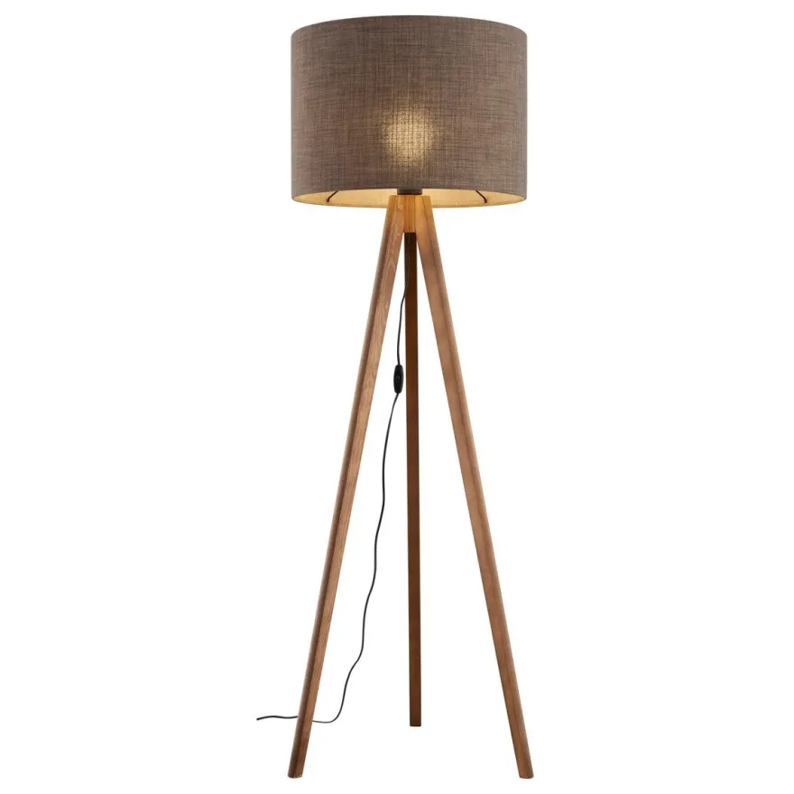 Grand gulvlampe - Valnøtt