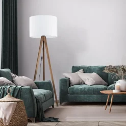 Grand gulvlampe - Valnøtt
