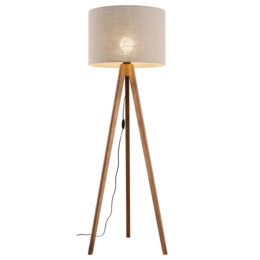 Grand gulvlampe - Valnøtt