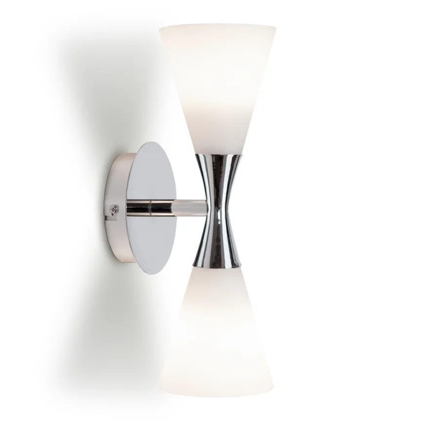 Harlekin Duo vegglampe - Krom
