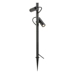 Helia slim dobbel spot med jordspyd 2x6W 3000 Kelvin IP65