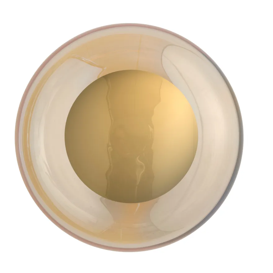 Horizon taklampe/vegglampe L Golden Smoke/gull