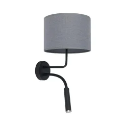 Hotell vegglampe - Svart/Grå