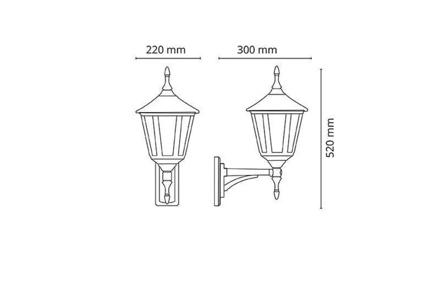 Ibiza vegglampe utendørs E27