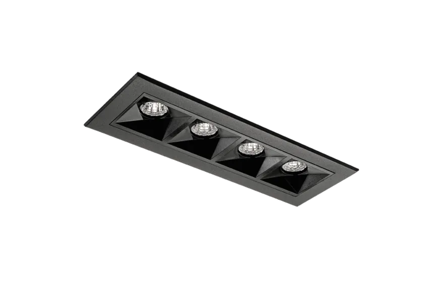 Inspire R 150 innfelt downlight 4 lys 8W RA98 2700K dimbar