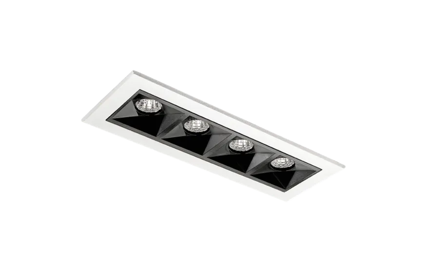 Inspire R 150 innfelt downlight 4 lys 8W RA98 2700K dimbar
