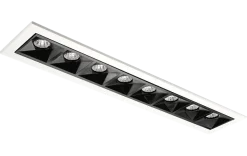 Inspire R 300 innfelt downlight 8 lys 15W RA98 2700K dimbar
