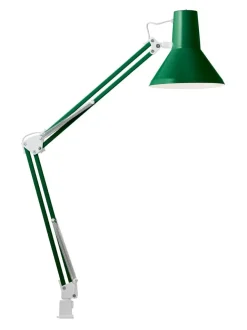 Jensen bordlampe m/bordklemme og veggfeste - Grønn