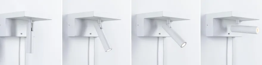 Jerik vegglampe 2,4W 3000 Kelvin med USB - 3 step dim