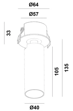JP recessed downlight 8,9W 2700 kelvin - Dimbar