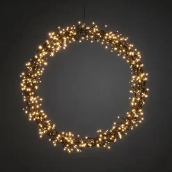 Julekrans 50 cm 600 led dimbar