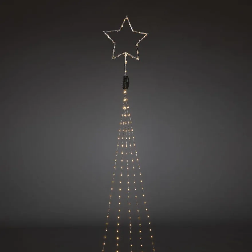 Juletrebelysning med toppstjerne 274 Led