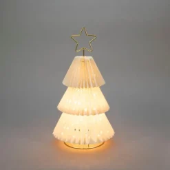 Juletre i papp med messing stjerne 36 cm