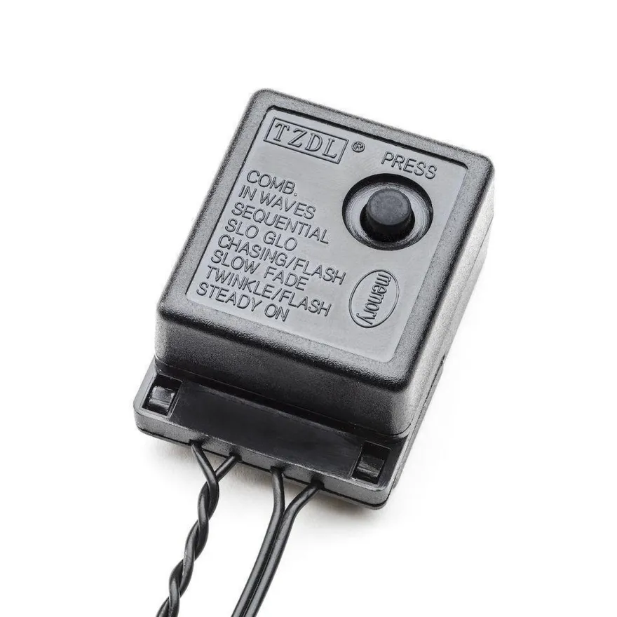 Juletrelys 8,5m - Cluster 1152 multifunksjon Led IP44 - Amber