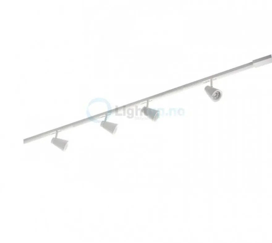 Komplett 2m Zip Zoom 4x6W m/endetilkobling - matthvit