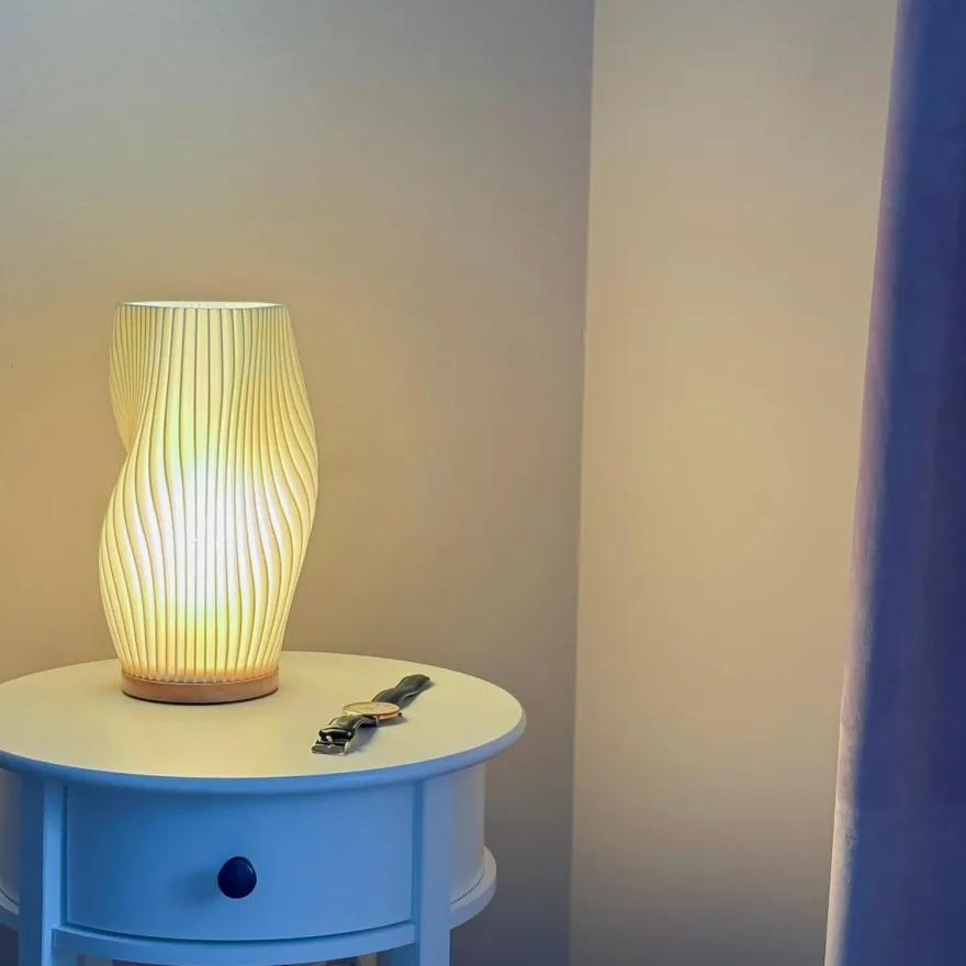 Korall bordlampe