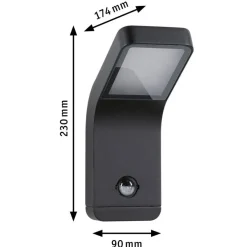 Kulma vegglampe utendørs IP44 7,5W 3000 Kelvin - Sensor